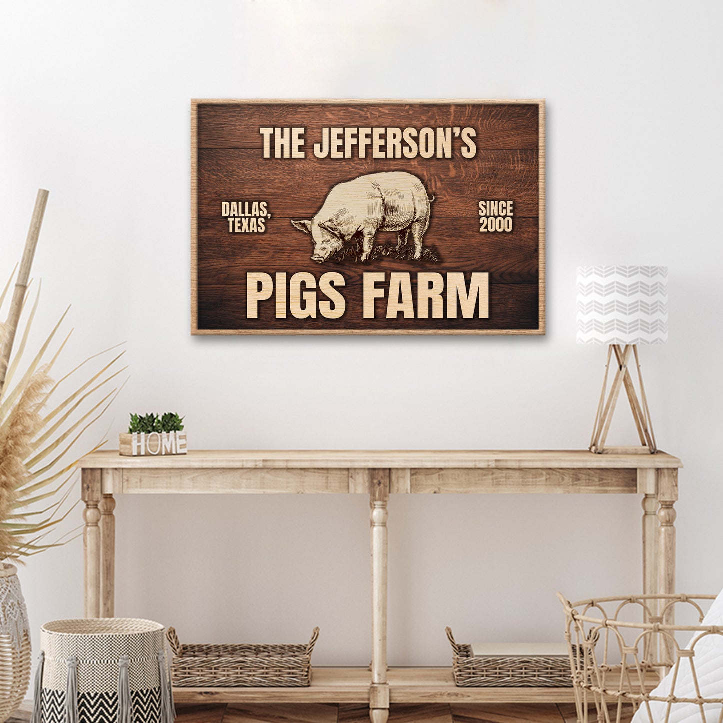 Pig Farm Sign V - Image by Tailored Canvases