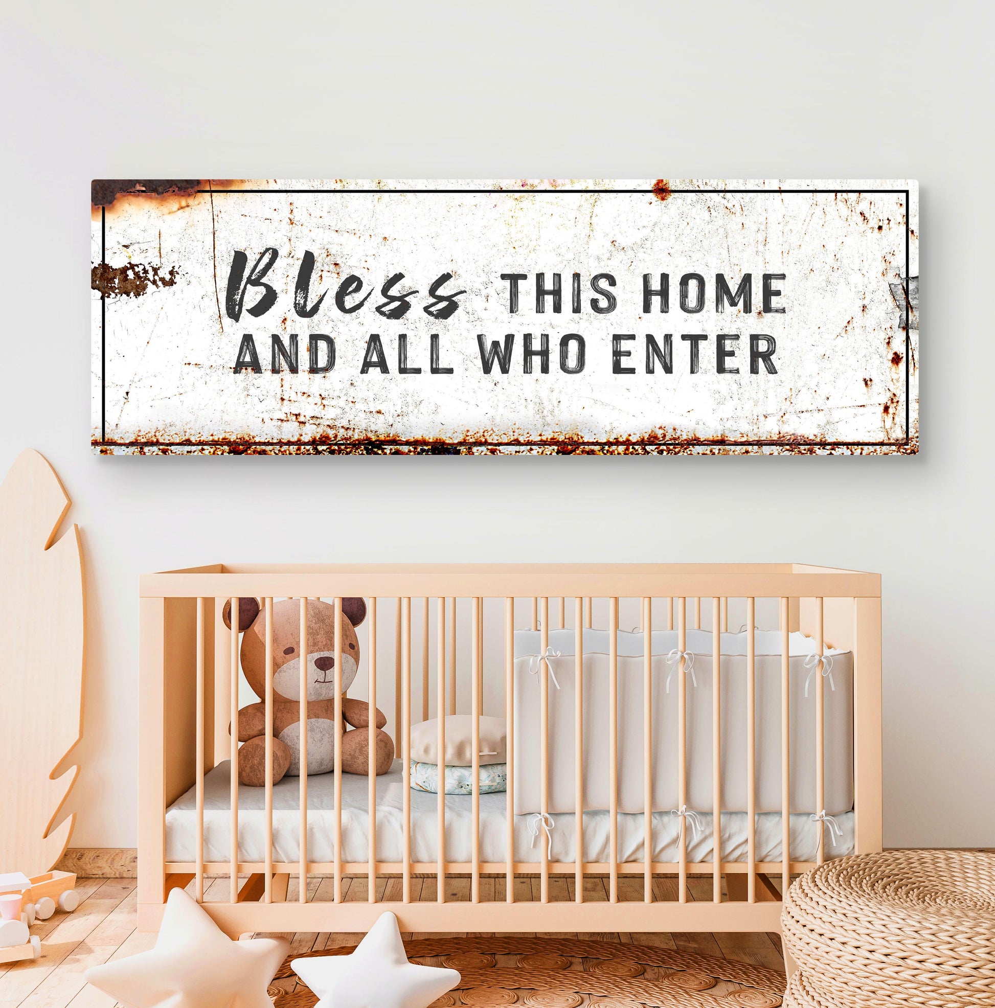 BLESS THIS HOME - CHRISTIAN WALL DECOR  - Wall Art Image by Tailored Canvases