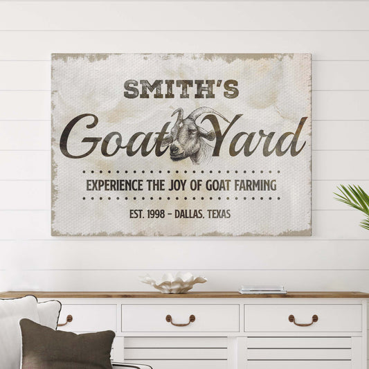Goat Yard Sign II  - Image by Tailored Canvases