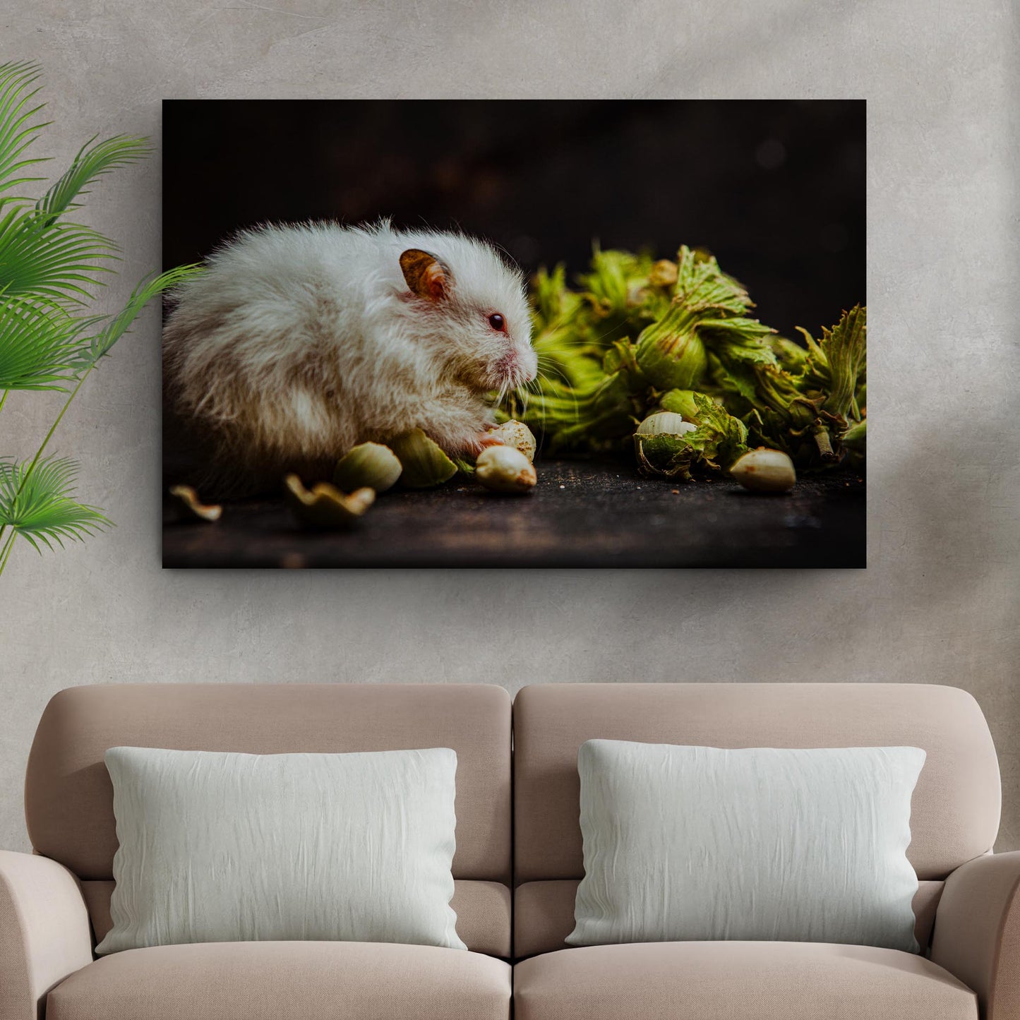 Eating Hamster Canvas Wall Art - Image by Tailored Canvases
