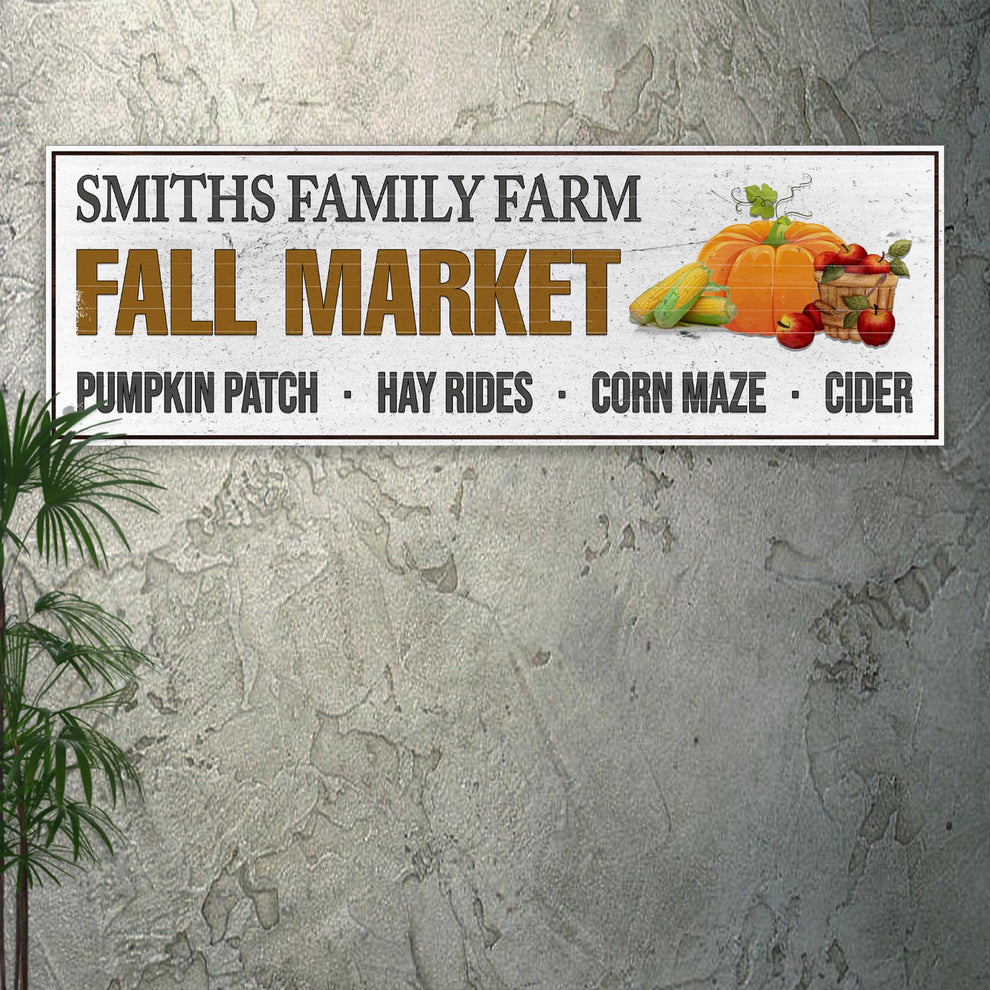 Family Farm Fall Market Sign by Tailored Canvases