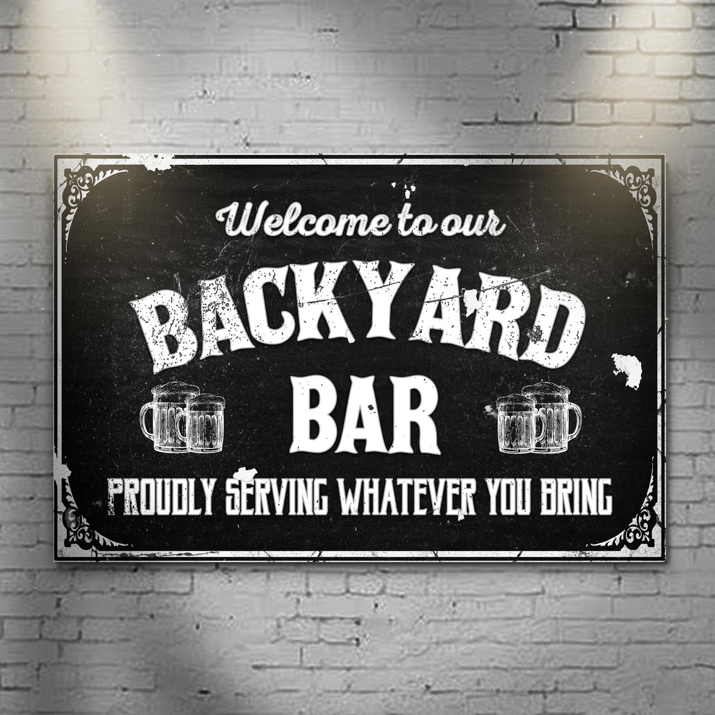 Backyard Bar Sign II - Image by Tailored Canvases
