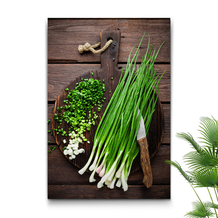 Plant Herb Chopped Chives Canvas Wall Art - Image by Tailored Canvases