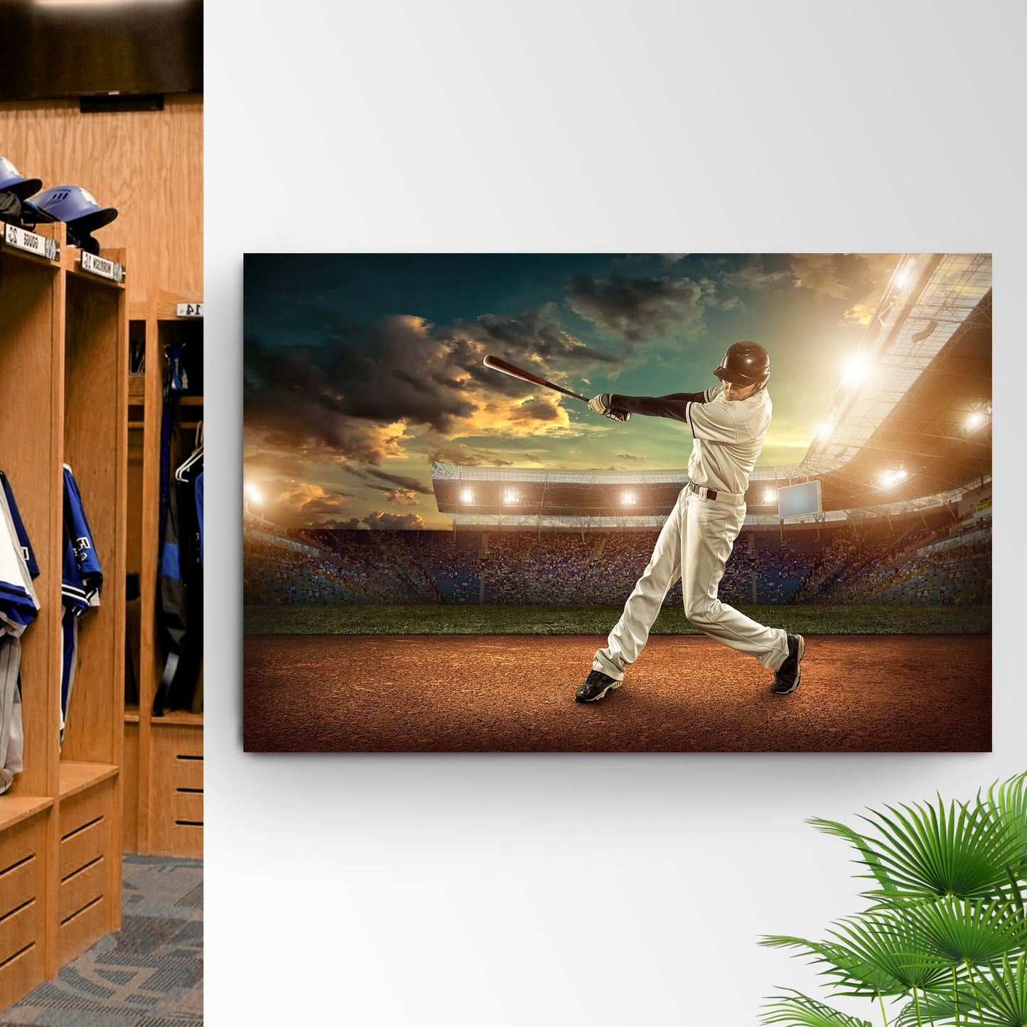 Baseball Hitter Canvas Wall Art Style 1  - Image by Tailored Canvases