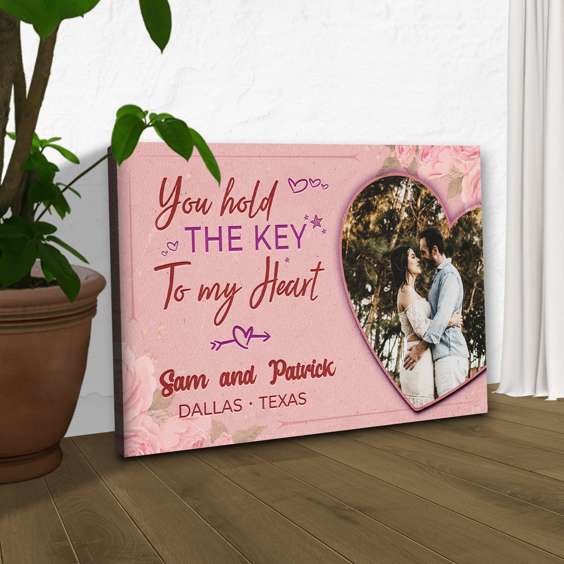 You Hold The Key To My Heart Romantic Sign Style 1 - Image by Tailored Canvases