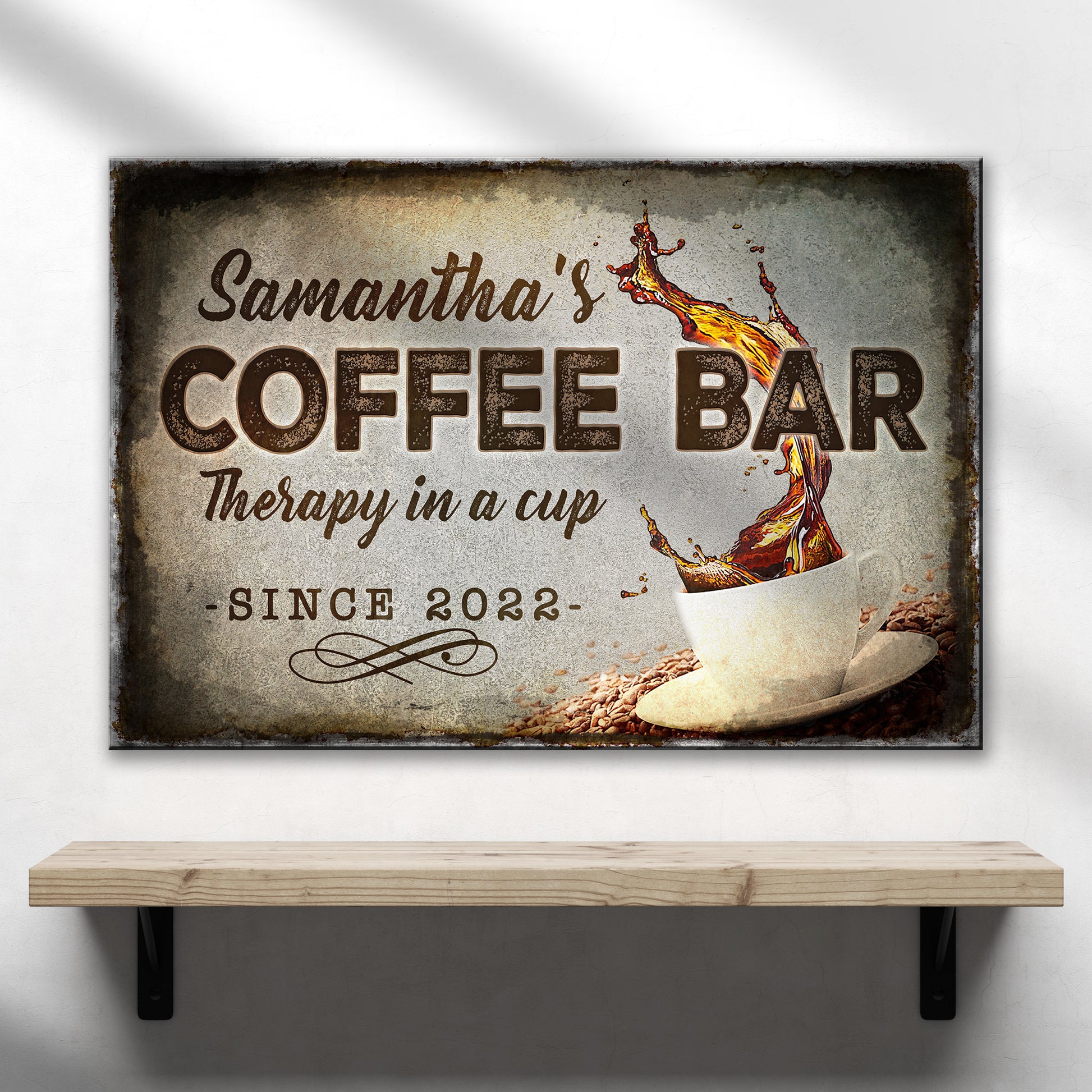 Therapy In A Cup Coffee Bar Sign II - Image by Tailored Canvases