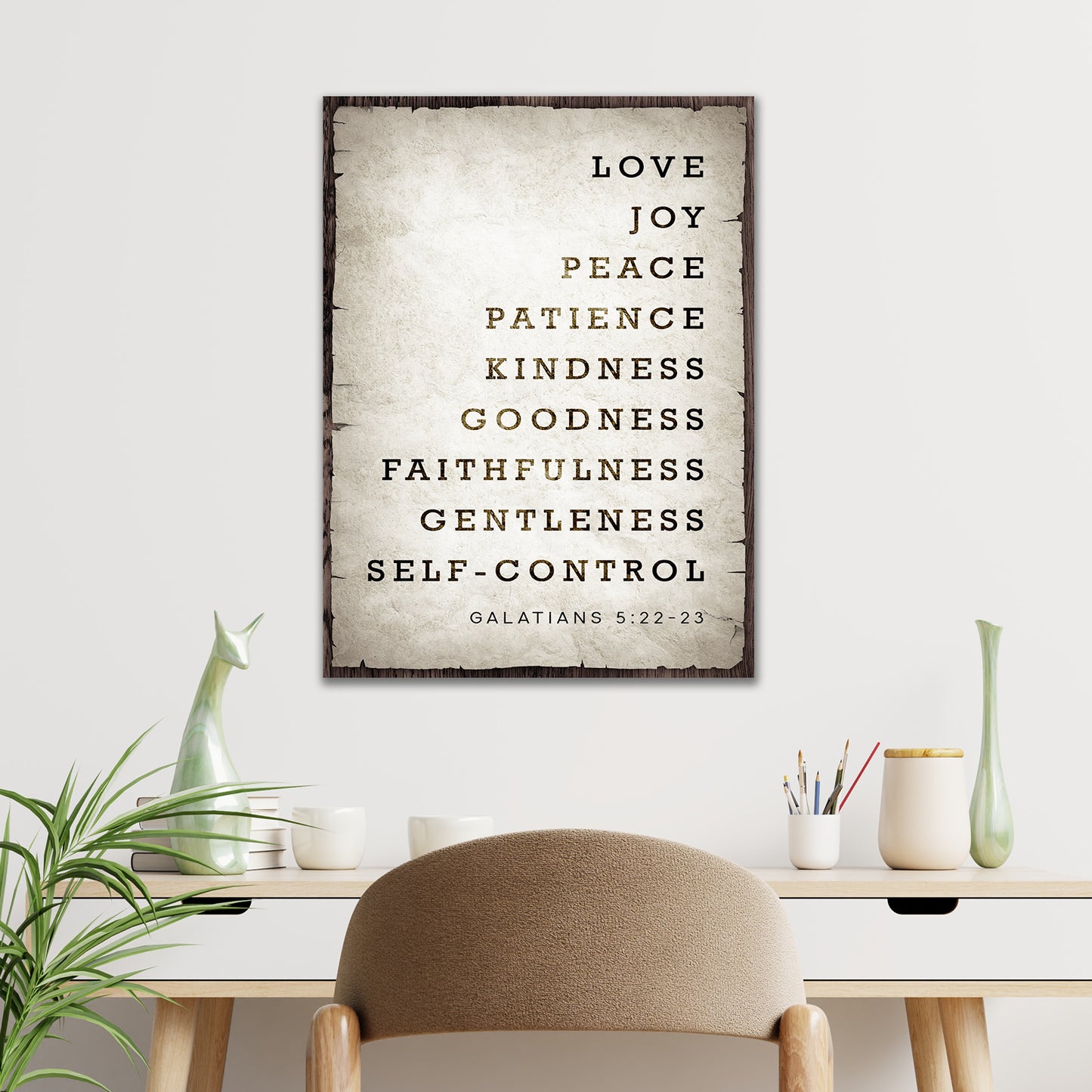 Galatians 5:22-23 Scripture Sign - Image by Tailored Canvases