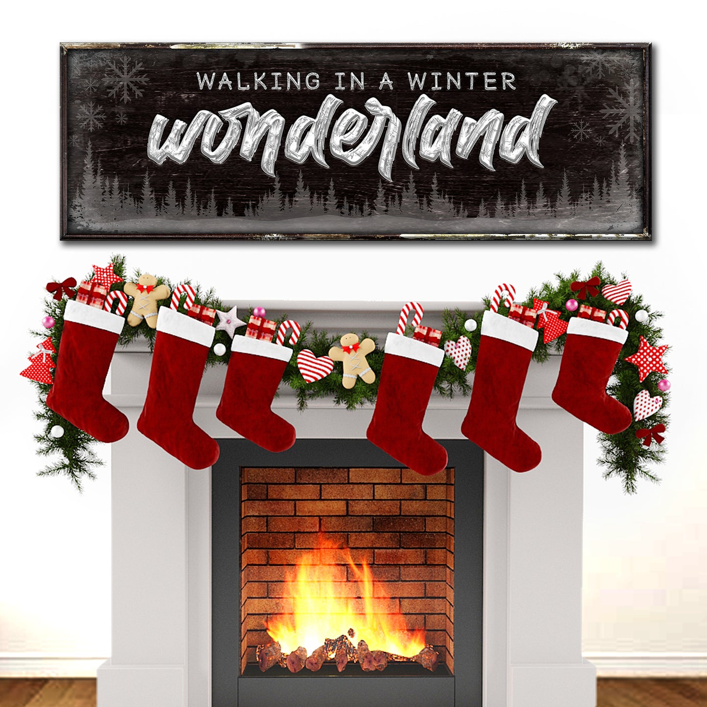Walking In Winter Wonderland Sign  - Image by Tailored Canvases