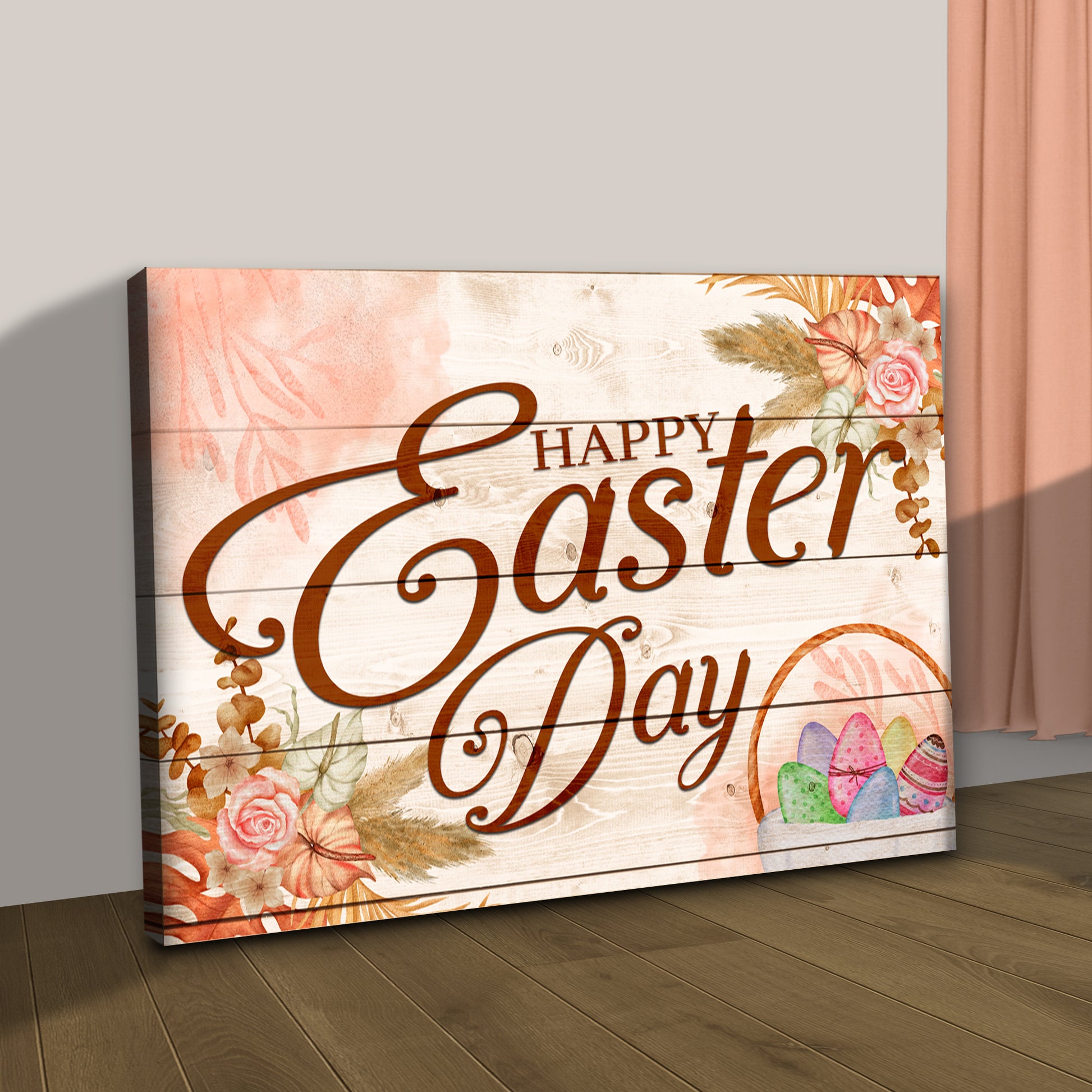 Happy Easter Greetings Sign Style 2 - Image by Tailored Canvases