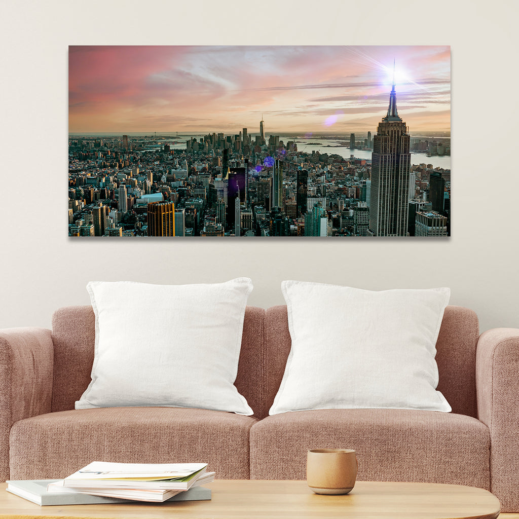 Manhattan Skyline Canvas Wall Art by Tailored Canvases