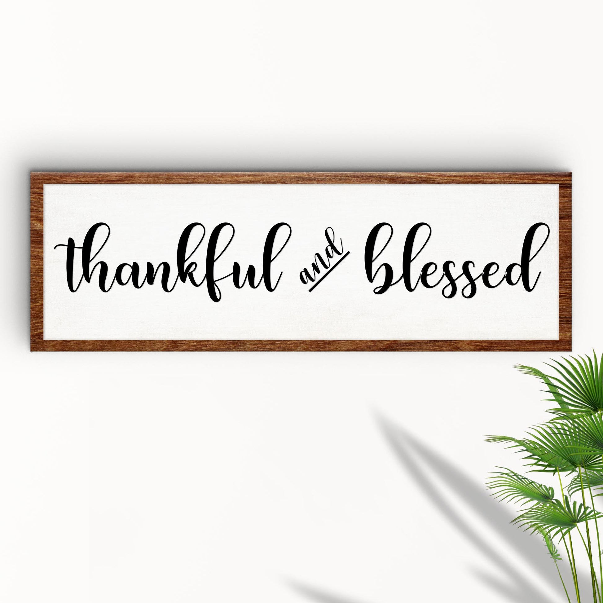 Thankful And Blessed Sign Style 2 - Image by Tailored Canvases