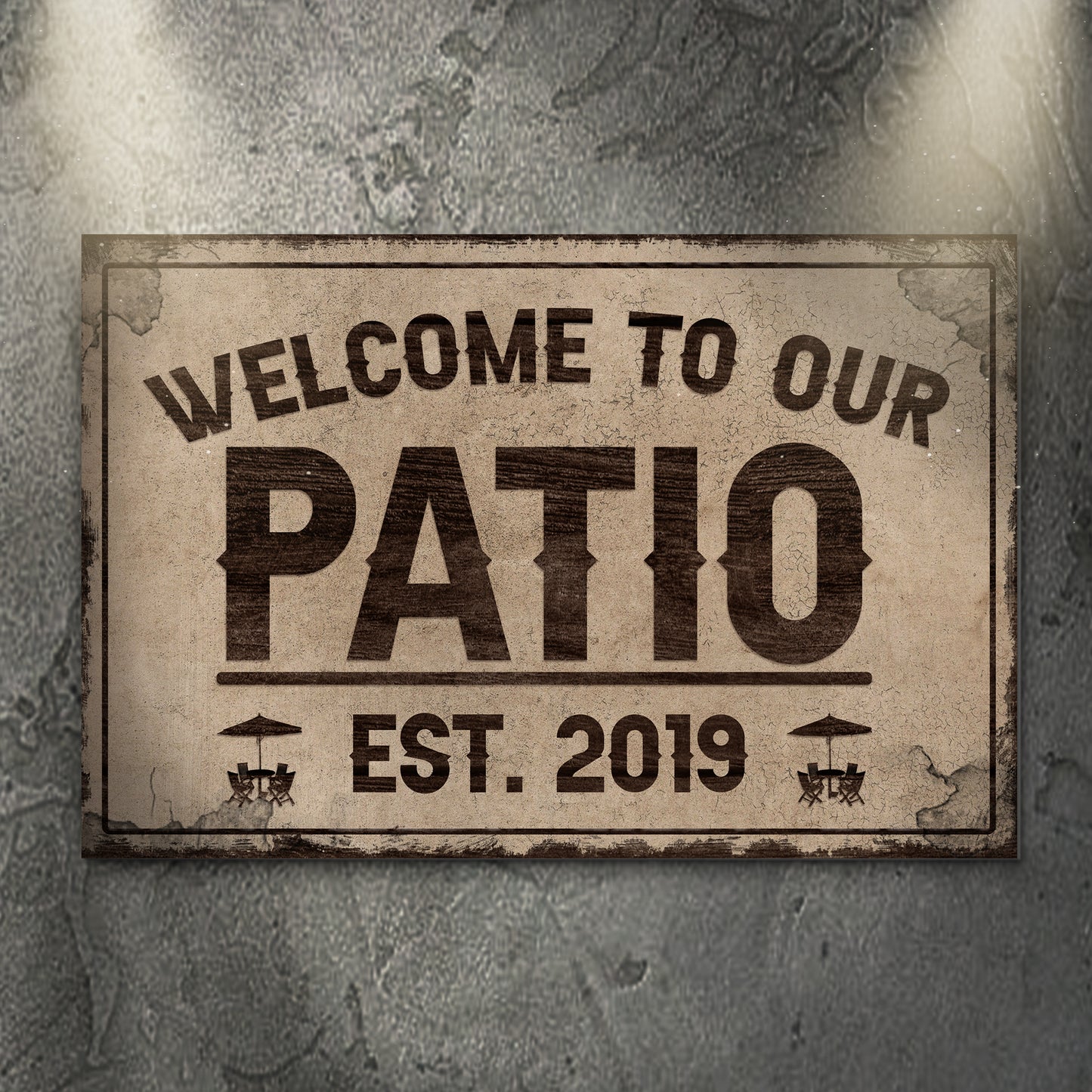 Welcome To Our Patio Sign IV - Image by Tailored Canvases