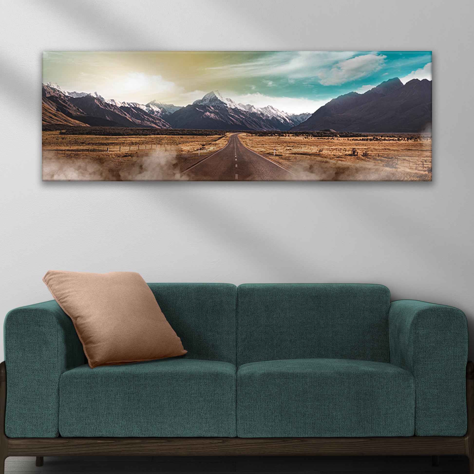 Road Towards The Mountain Canvas Wall Art Style 1 - Image by Tailored Canvases