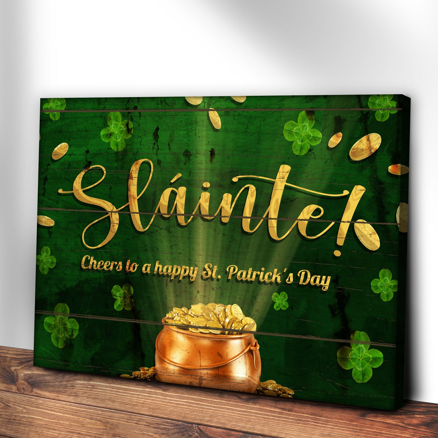 Sláinte! Cheers To A Happy St. Patrick's Day Sign Style 2 - Image by Tailored Canvases