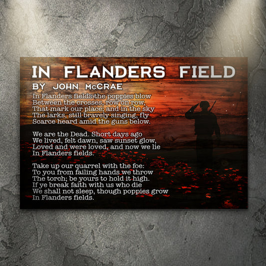 In Flanders Field By John McCrae Sign - Image by Tailored Canvases