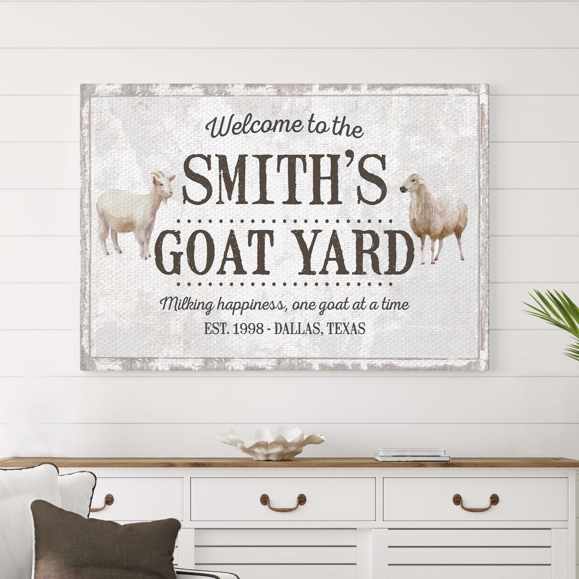 Goat Yard Sign - Image by Tailored Canvases
