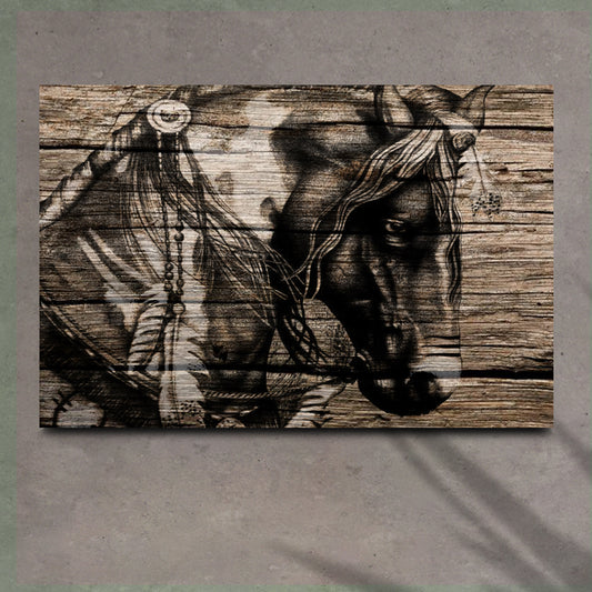 Rustic Horse Canvas Wall Art - Image by Tailored Canvases