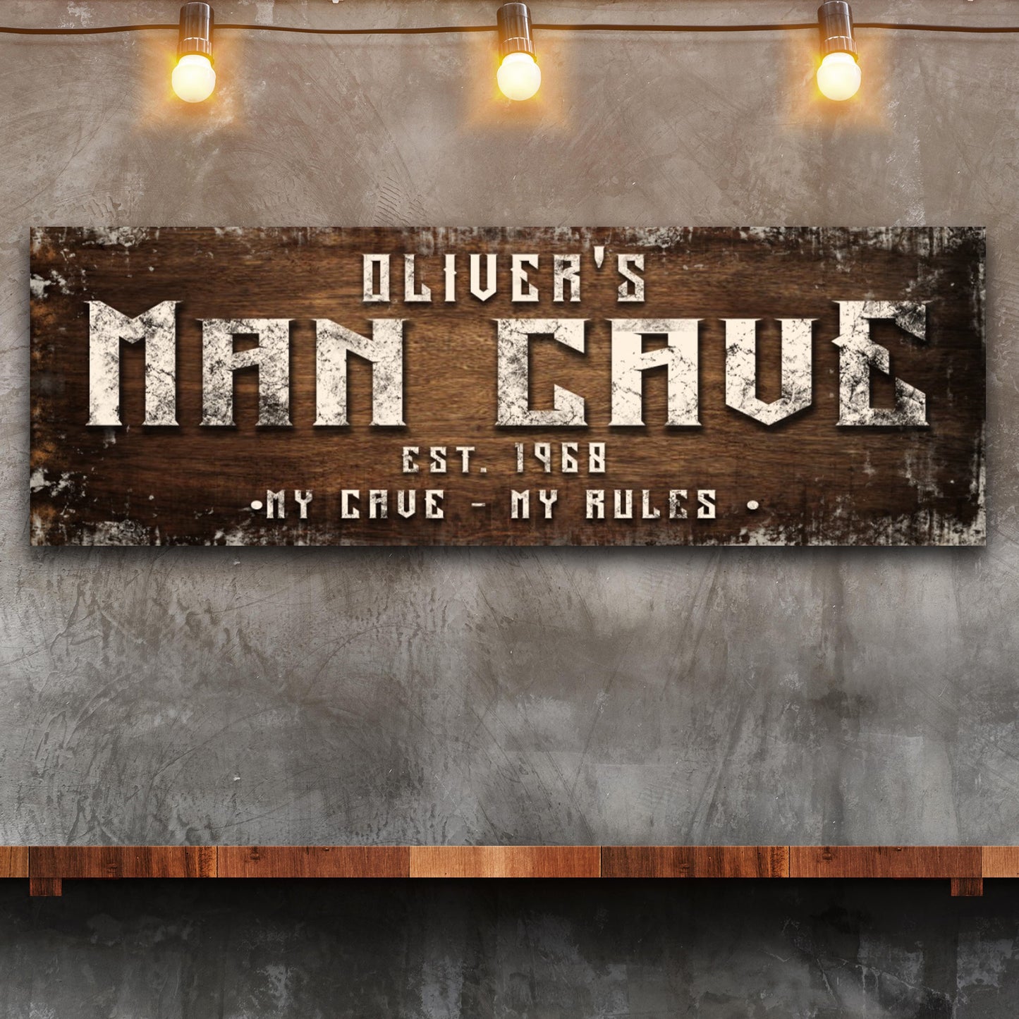 Man Cave My Cave My Rules Sign