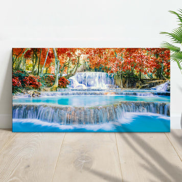 Kuang Si Falls Turquoise Lagoon Canvas Wall Art