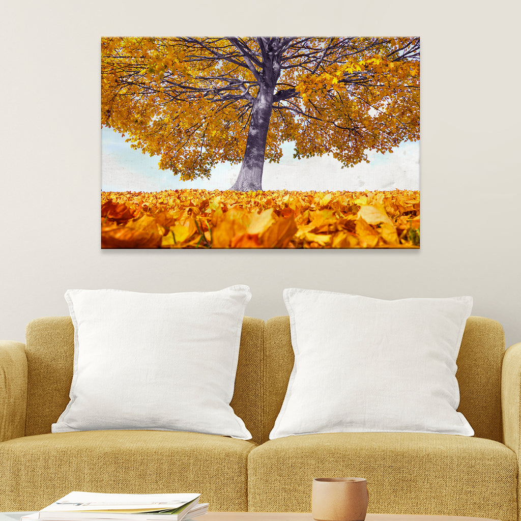 Maple Tree During Autumn Canvas Wall Art by Tailored Canvases