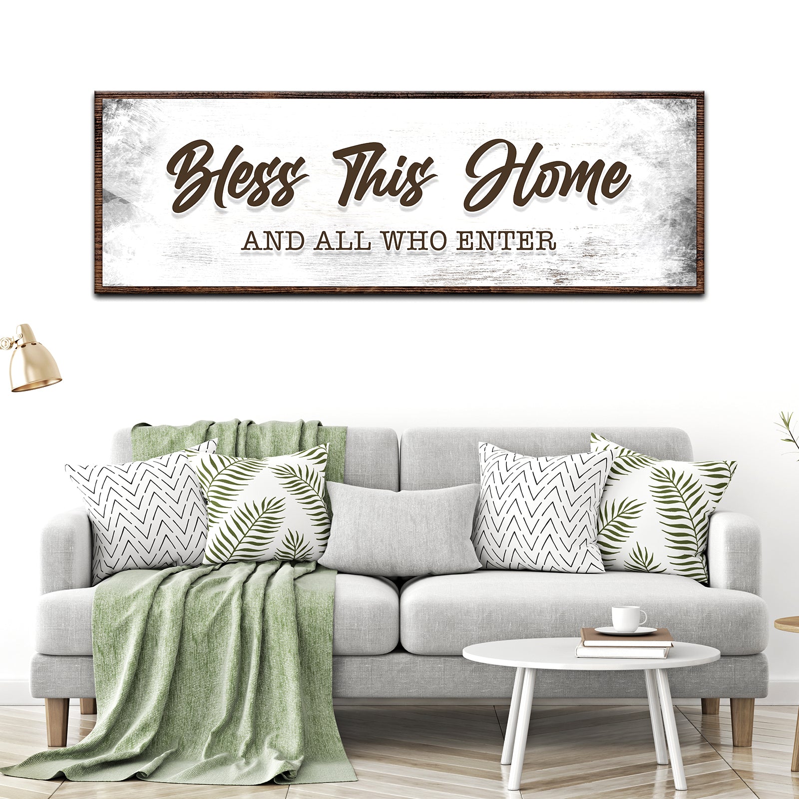 Bless This Home and All Who Enter Sign - Image by Tailored Canvases