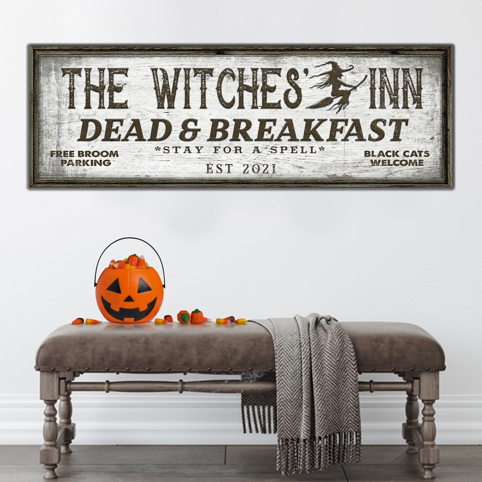 The Witches Inn Sign II Style 1 - Image by Tailored Canvases