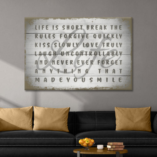 Life Is Short Make It Sweet Sign II - Image by Tailored Canvases