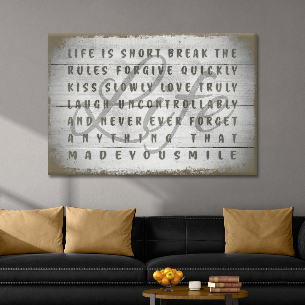 Life Is Short Make It Sweet Sign II by Tailored Canvases
