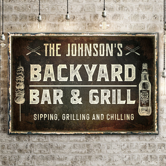 Backyard Bar And Grill Sign - Image by Tailored Canvases