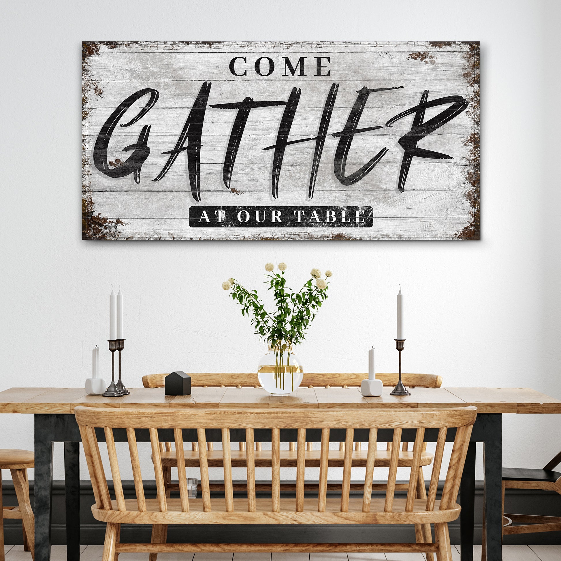Come Gather At Our Table Sign II  - Image by Tailored Canvases