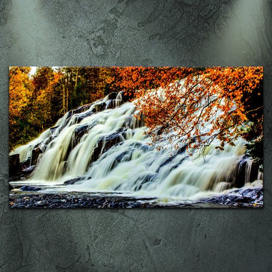 Waterfalls In Autumn Canvas Wall Art - Image by Tailored Canvases