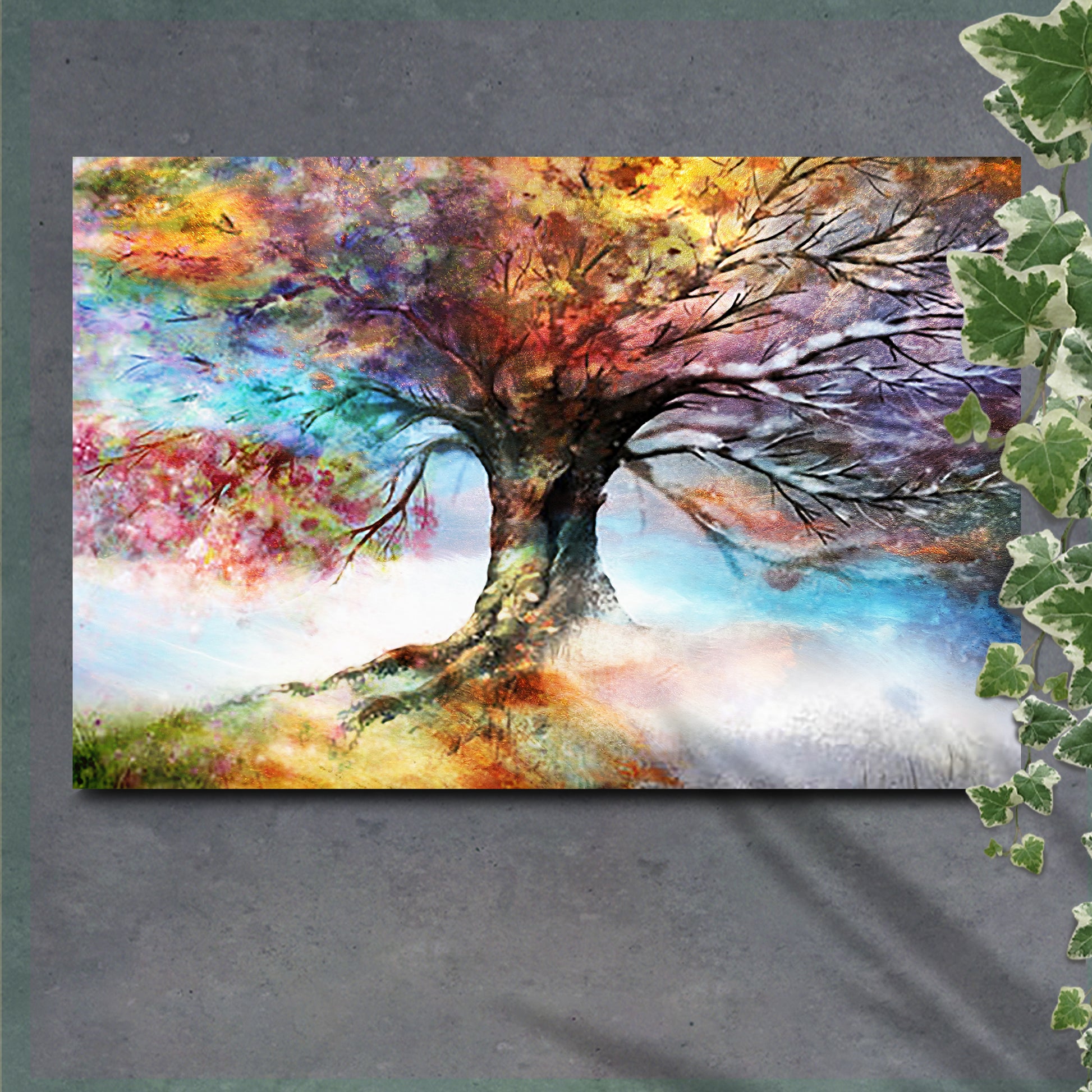 Rainbow Season Tree Canvas Wall Art - Image by Tailored Canvases