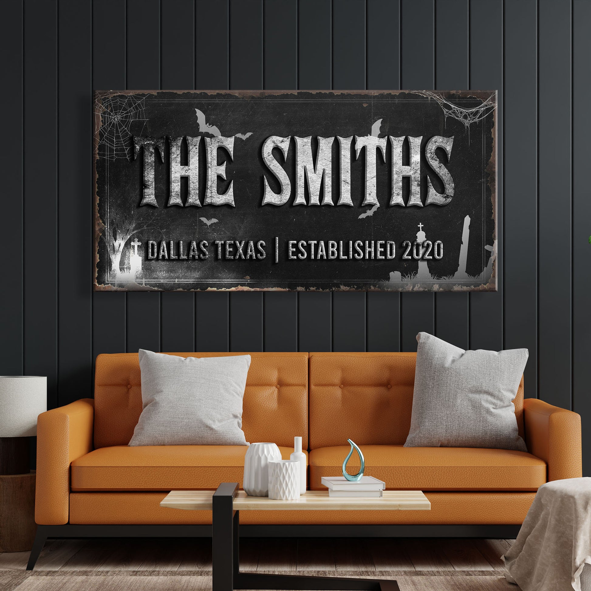 Spooky Family Name Sign - Image by Tailored Canvases