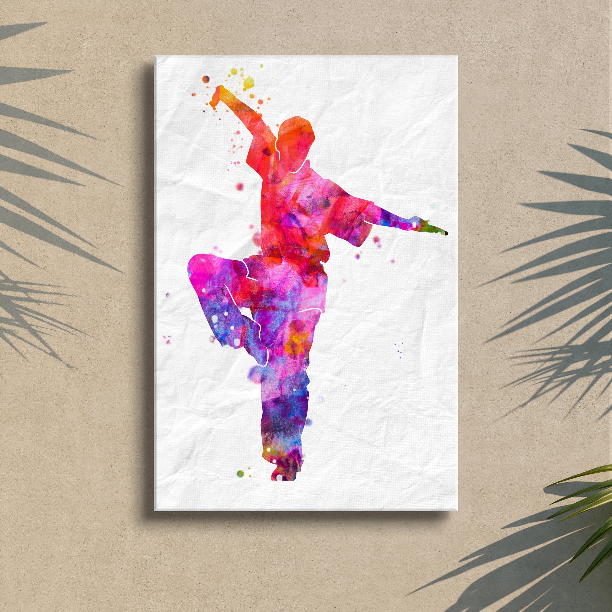 Kung Fu Watercolor Canvas Wall Art - Image by Tailored Canvases