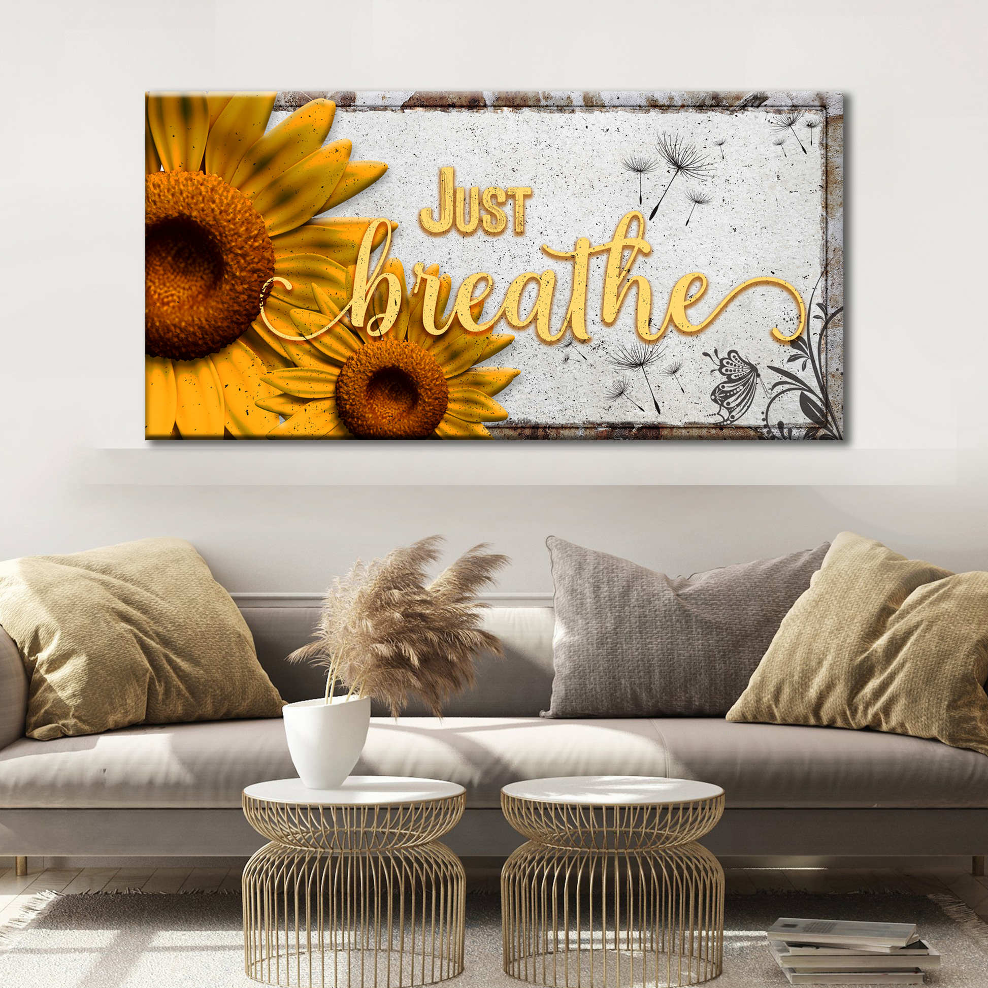 Just Breathe Sign - Image by Tailored Canvases