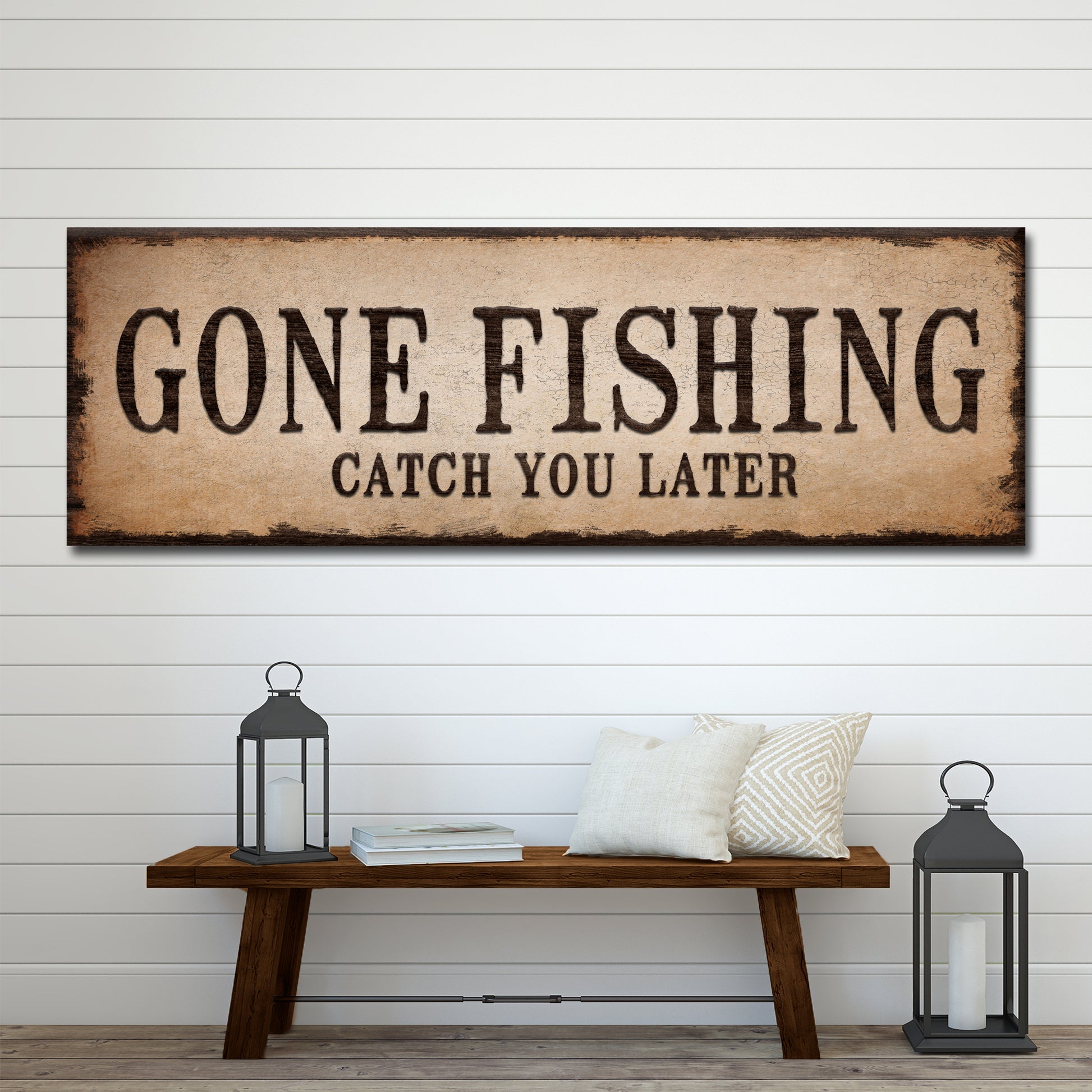 Catch You Later Gone Fishing Sign II  - Image by Tailored Canvases