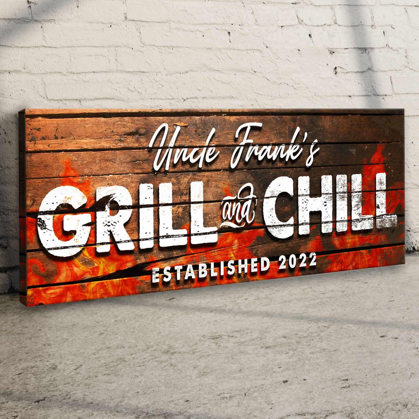 Grill And Chill Sign II Style 1 - Image by Tailored Canvases