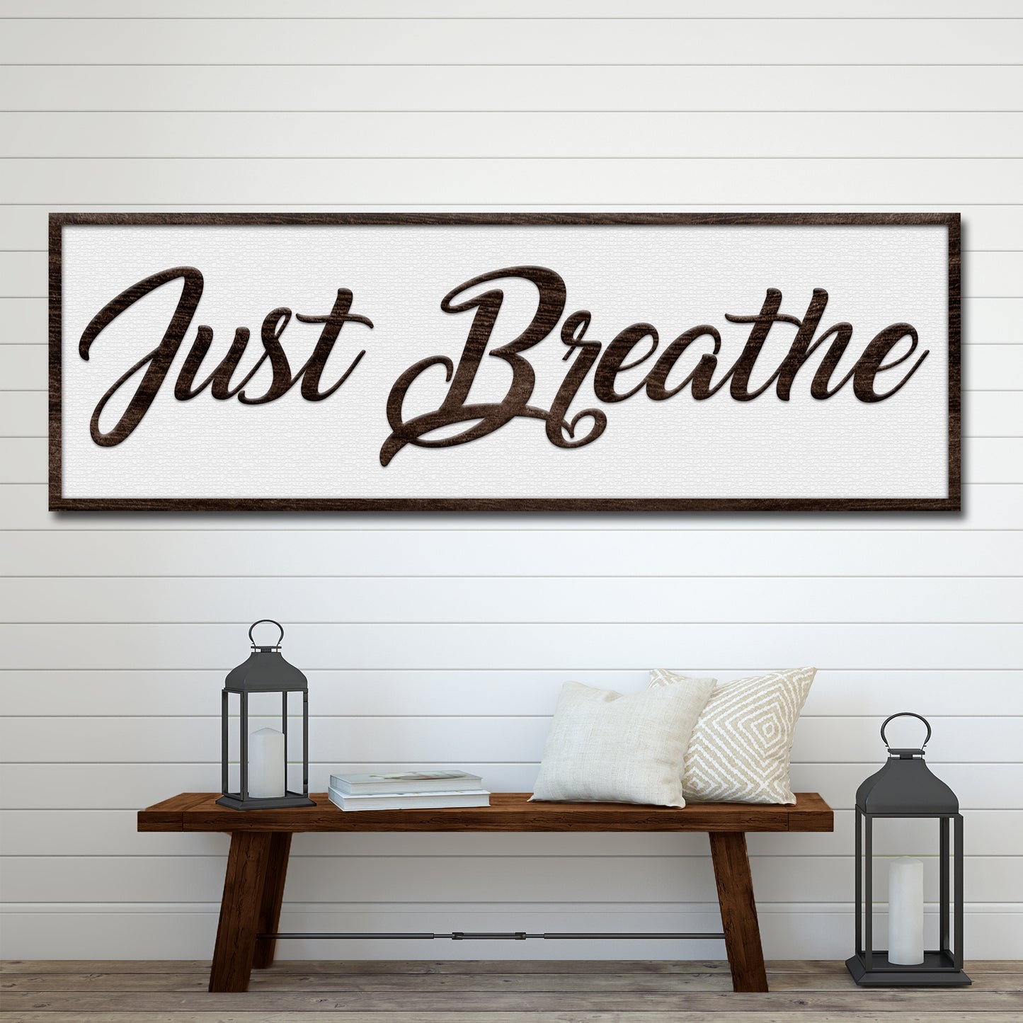 Just Breathe Sign IX   - Image by Tailored Canvases