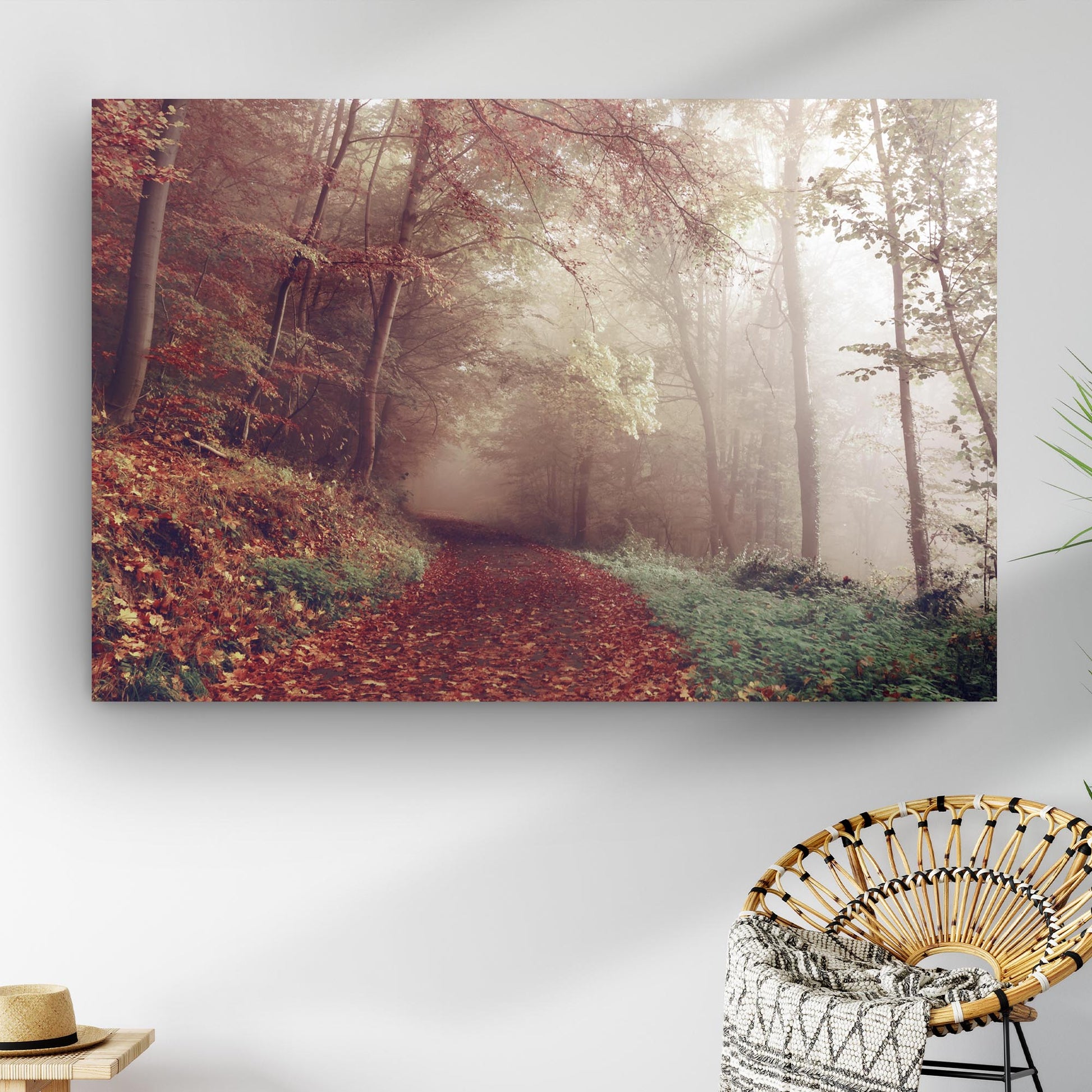 Misty Forest Pathway Canvas Wall Art - Image by Tailored Canvases