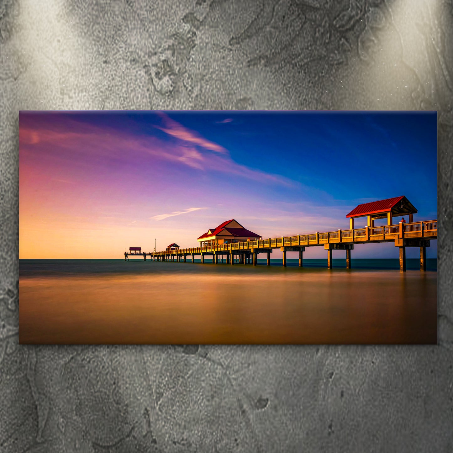 Sunset Near Pier 60 Canvas Wall Art - Image by Tailored Canvases