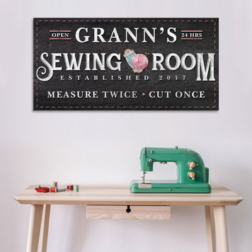 Measure Once Cut Twice Sewing Room Sign