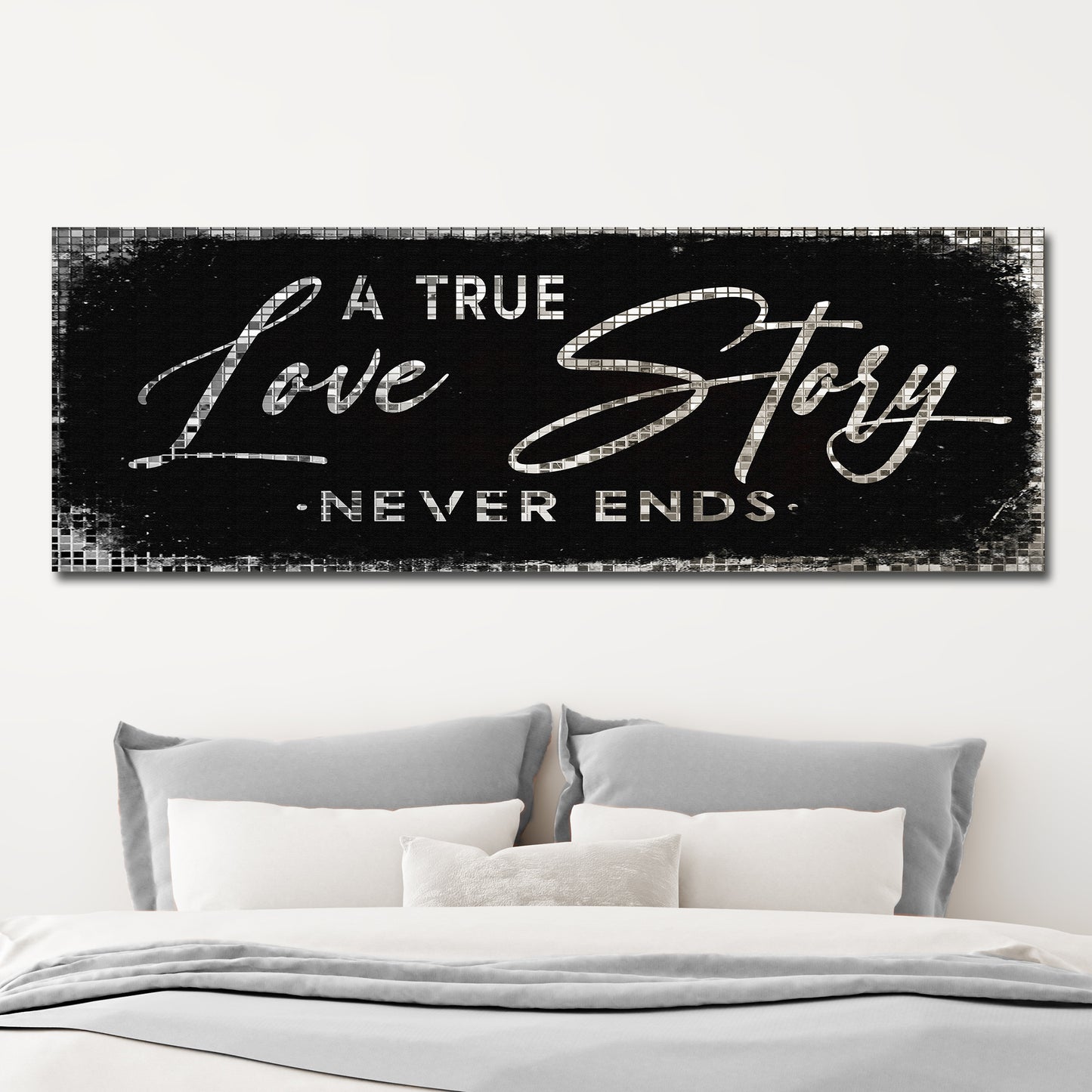 A True Love Story Never Ends Sign II  - Image by Tailored Canvases