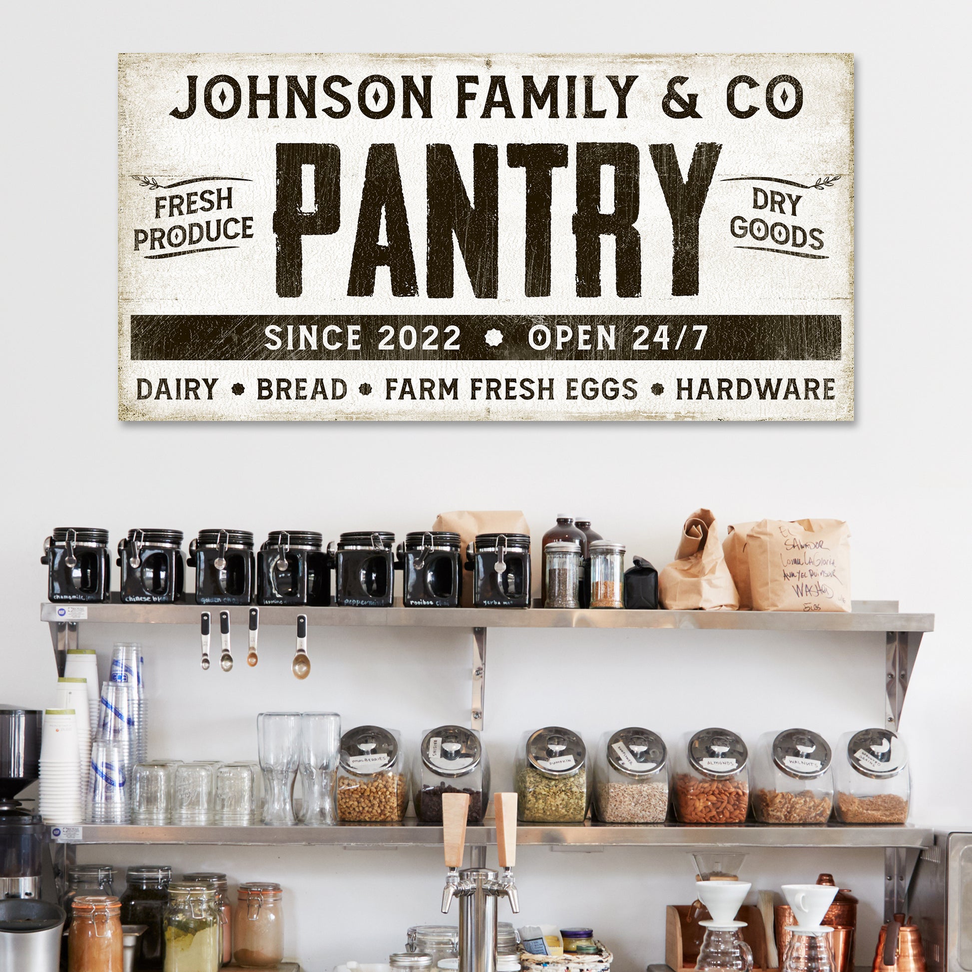 Fresh Produce Dry Goods Pantry Sign - Image by Tailored Canvases