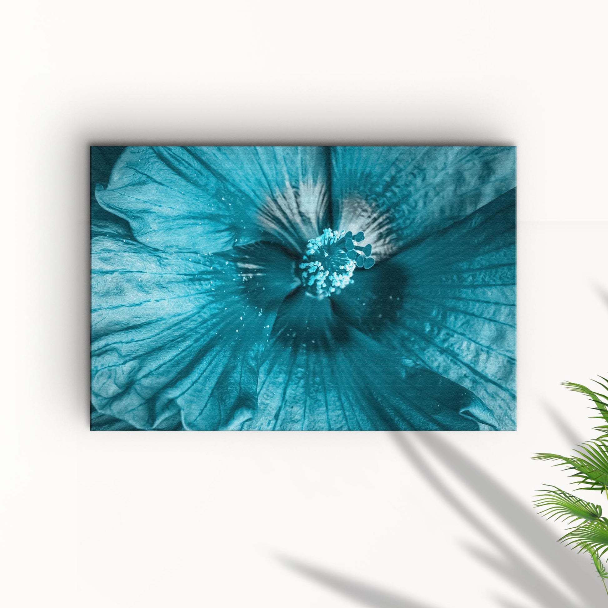 Flowers Aqua Hibiscus Canvas Wall Art Style 1 - Image by Tailored Canvases