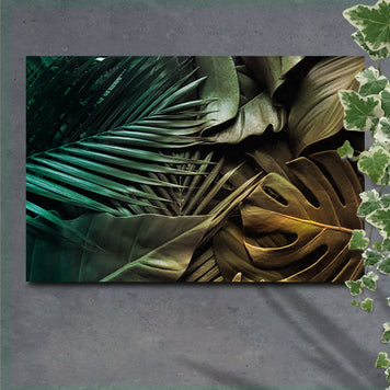 Tropical Monster Leaves Canvas Wall Art