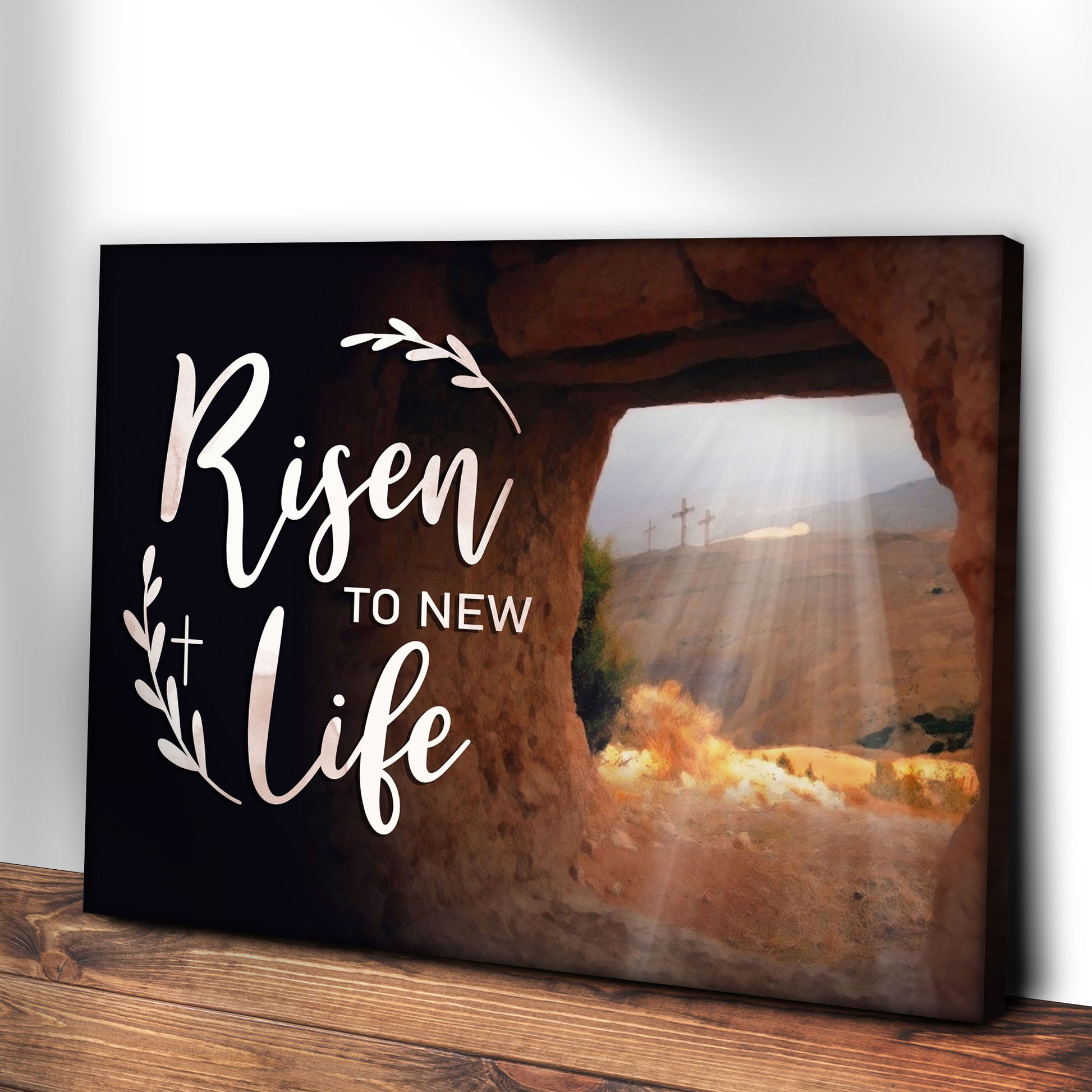 Risen To New Life Sign Style 2 - Image by Tailored Canvases