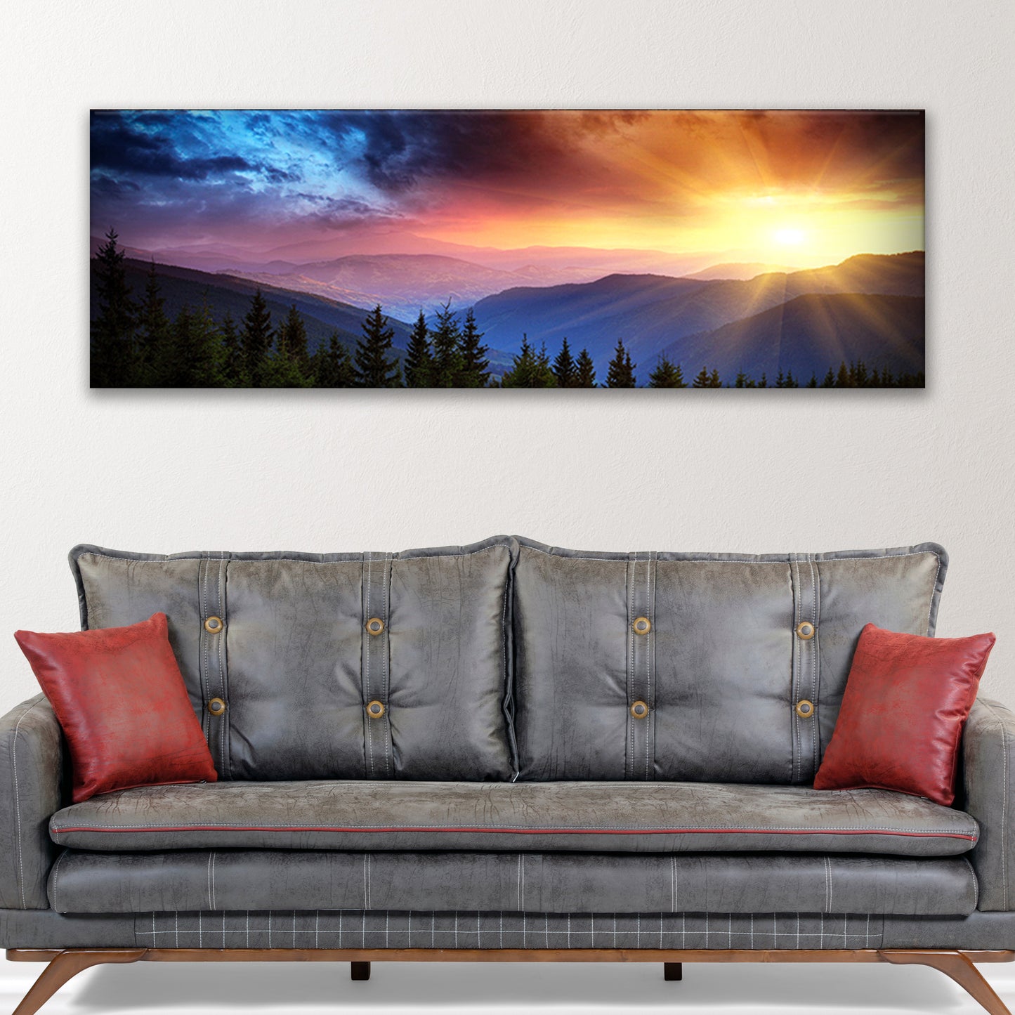 Purple And Sunrise Canvas Wall Art - Image by Tailored Canvases