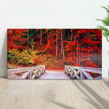 Walk Through Autumn Canvas Wall Art