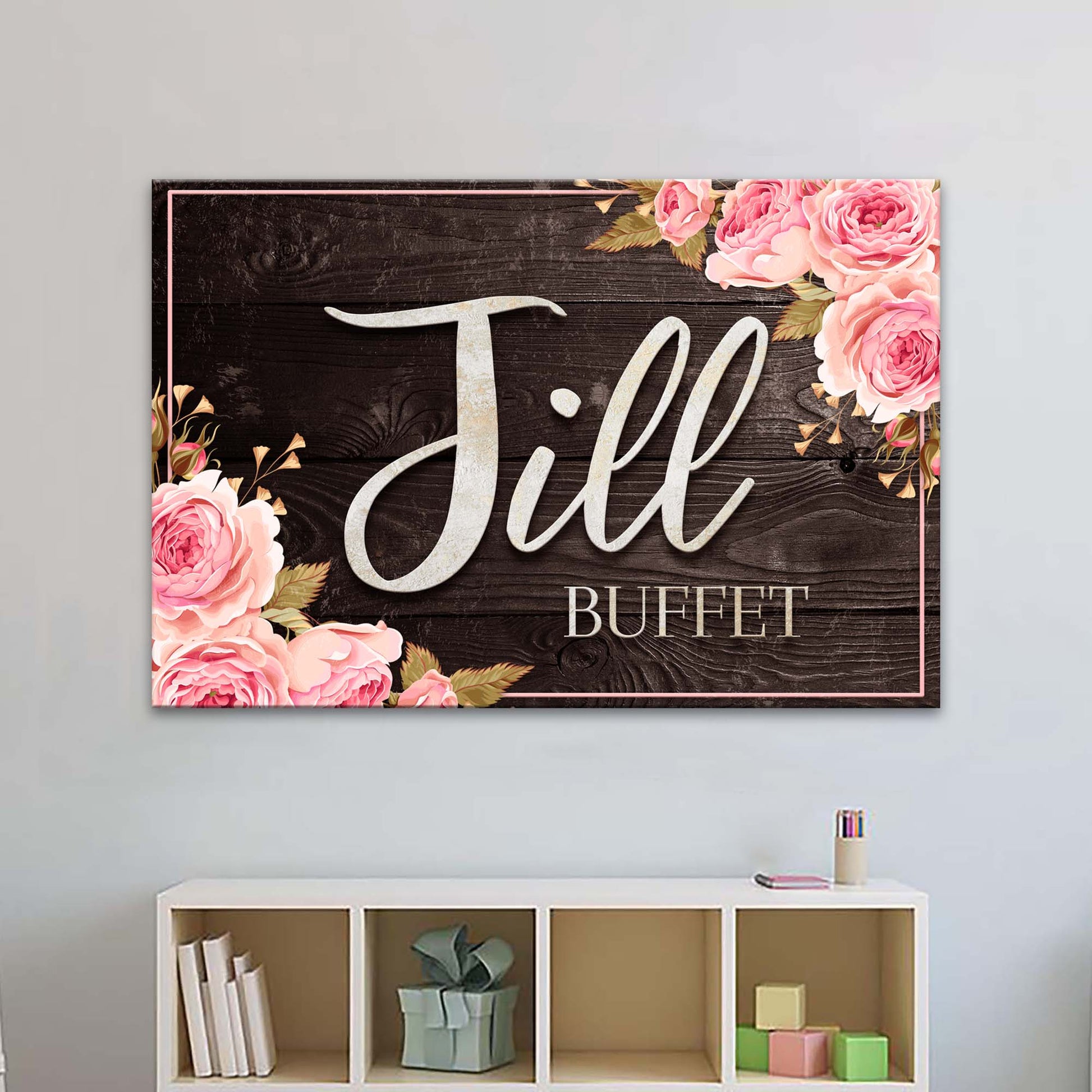 Floral 3D Kids Room Sign - Image by Tailored Canvases