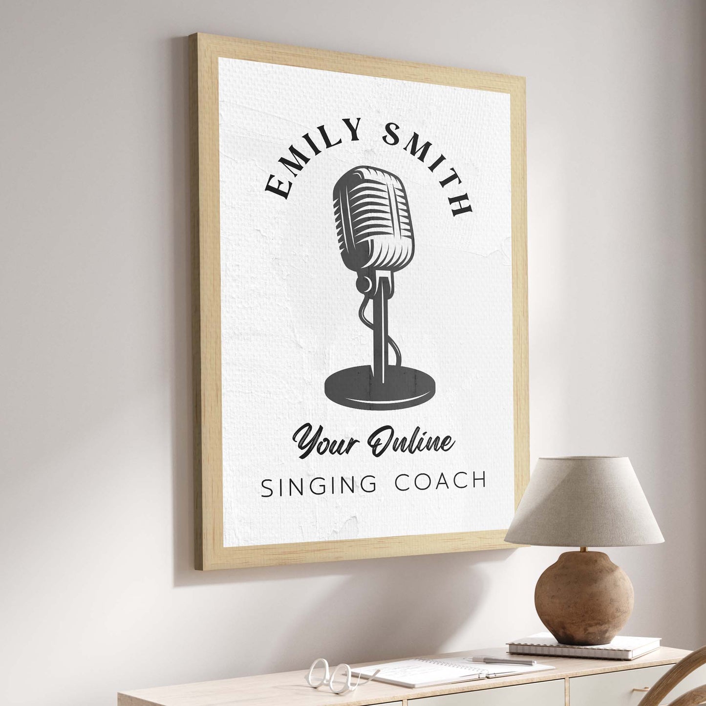 Custom Singing Coach Sign | Customizable Canvas Style 2 - Image by Tailored Canvases